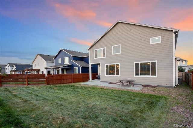 9632 Emerald Vista Dr, Peyton, CO 80831 - back of house featuring a fenced backyard and a patio area