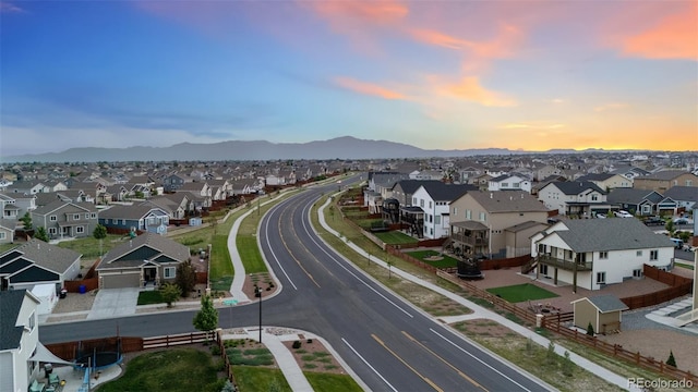 9632 Emerald Vista Dr, Peyton, CO 80831 - aerial view of residential area featuring mountains