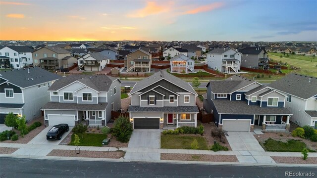 9632 Emerald Vista Dr, Peyton, CO 80831 - aerial view at dusk of a residential view