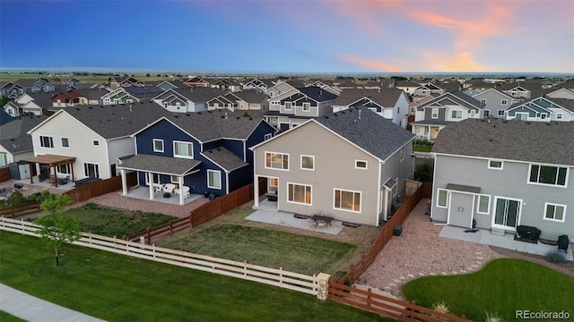 9632 Emerald Vista Dr, Peyton, CO 80831 - aerial view at dusk of a residential view