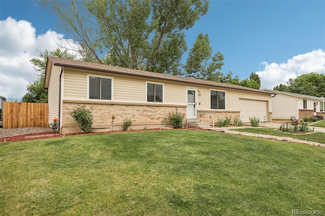 7075 Welch Ct, Arvada, CO 80004 - ranch-style home featuring brick siding, a garage, and concrete driveway
