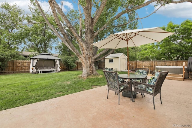 7075 Welch Ct, Arvada, CO 80004 - view of patio with a gazebo and outdoor dining space