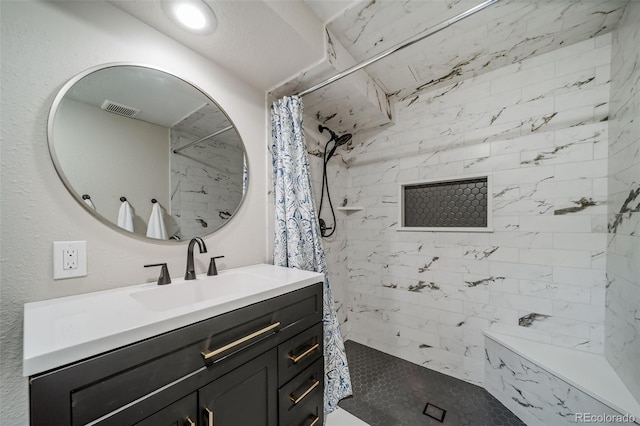 18159 E Crestline Cir, Centennial, CO 80015 - full bathroom with vanity and a tile shower