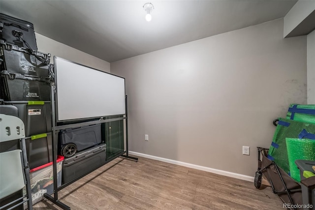 18159 E Crestline Cir, Centennial, CO 80015 - cinema room featuring wood finished floors and baseboards