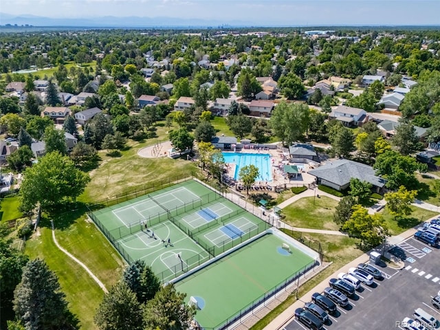 18159 E Crestline Cir, Centennial, CO 80015 - aerial view of a pool area