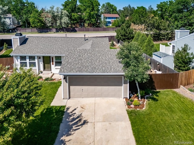 18159 E Crestline Cir, Centennial, CO 80015 - view of front facade featuring roof with shingles and concrete driveway