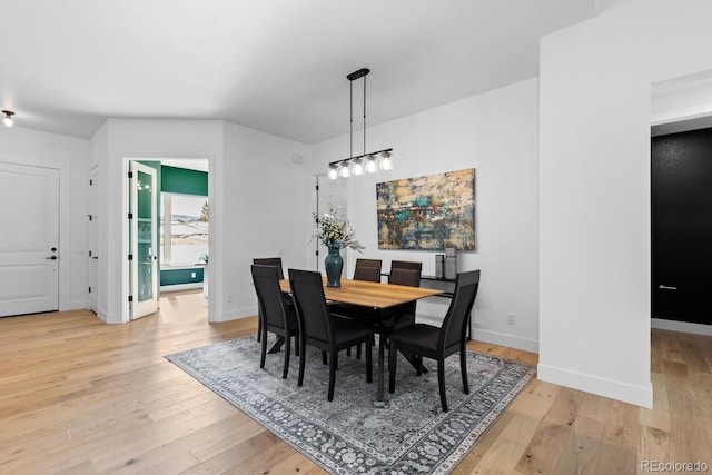 dining room featuring light wood-type flooring