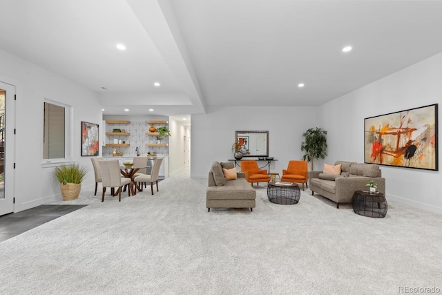 view of carpeted living room