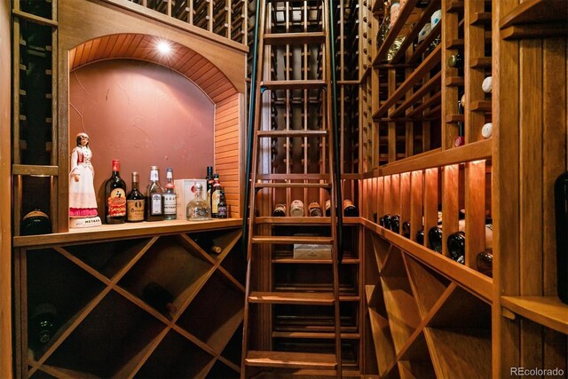view of wine room
