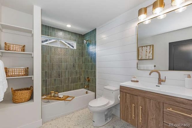 9561 Silver Hill Cir, Lone Tree, CO 80124 - full bathroom with vanity and  shower combination