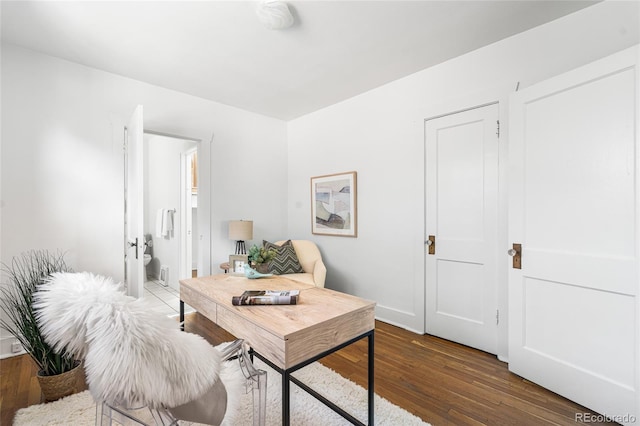 1260 S Emerson St, Denver, CO 80210 - office featuring wood finished floors and baseboards