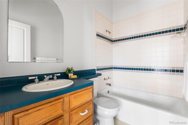 1260 S Emerson St, Denver, CO 80210 - full bath with vanity, toilet, and shower / washtub combination