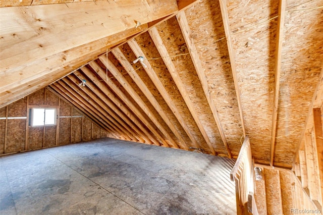 view of attic