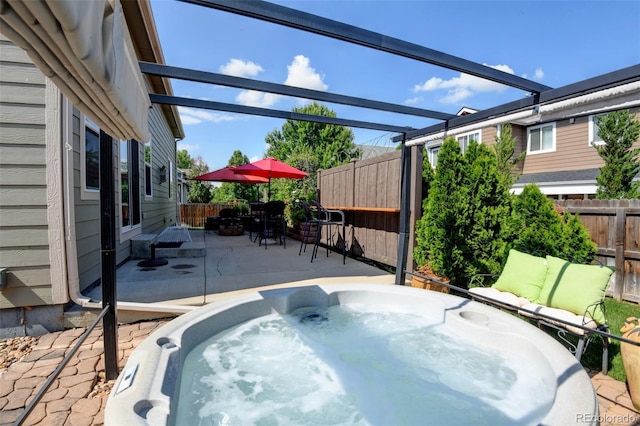 9046 Sandpiper Dr, Frederick, CO 80504 - view of patio with a hot tub