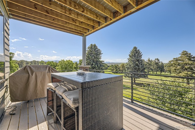 view of wooden terrace