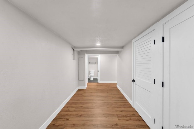 1300 Cherry St, Denver, CO 80220 - corridor with baseboards and light wood-type flooring