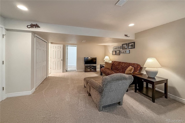 13642 Wrangler Way, Mead, CO 80542 - carpeted living room with baseboards and recessed lighting