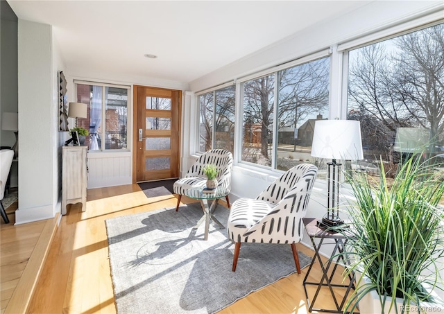 view of sunroom