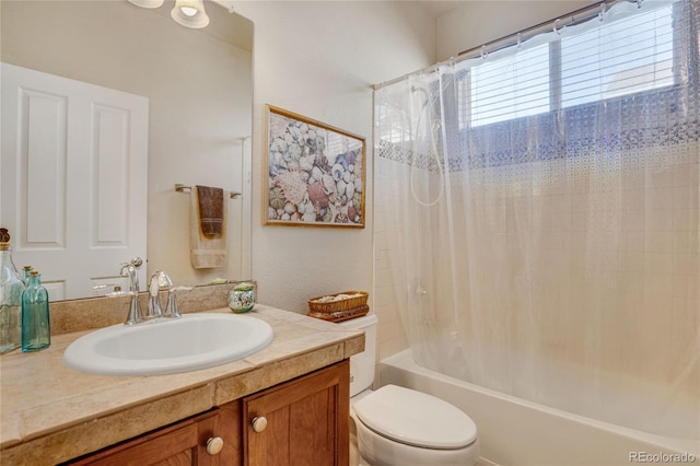 7823 E 130th Pl, Thornton, CO 80602 - bathroom with toilet, shower / tub combo, and vanity