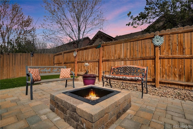 7823 E 130th Pl, Thornton, CO 80602 - view of patio featuring a fire pit