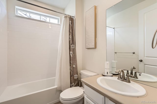 3162 Grizzly Peak Dr, Broomfield, CO 80023 - bathroom with toilet, shower / bath combo with shower curtain, and vanity