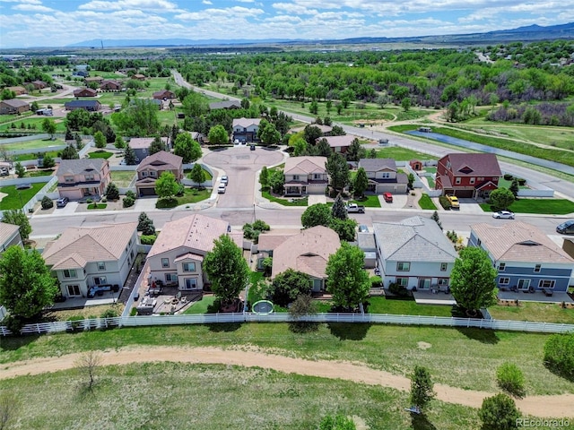 aerial view of residential area