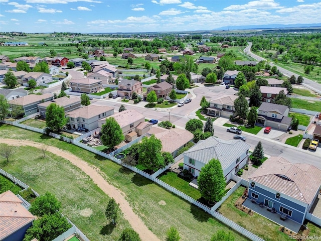 aerial view of residential area