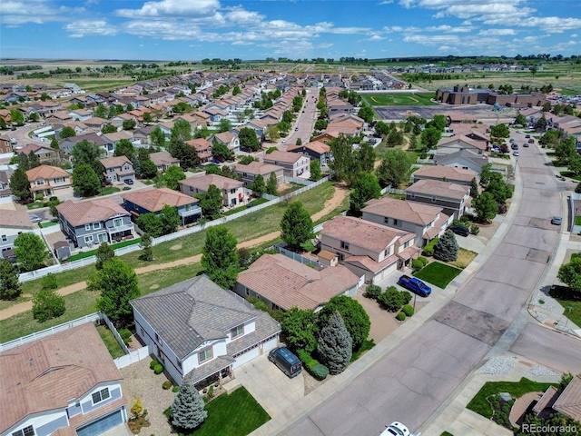aerial view of residential area
