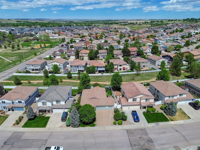 aerial view of residential area