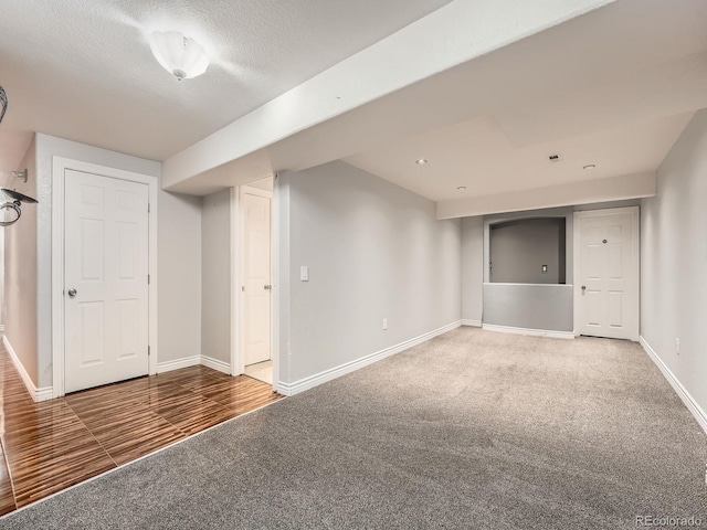 basement featuring carpet floors