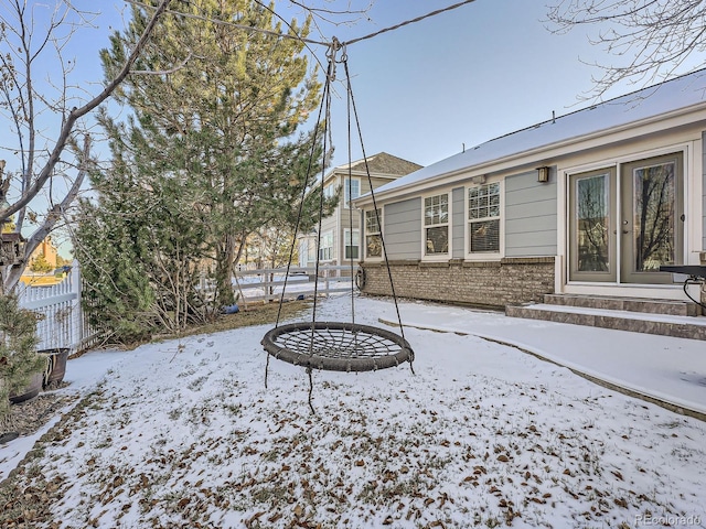 view of snowy yard