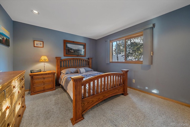 11222 Conifer Mountain Rd, Conifer, CO 80433 - carpeted bedroom featuring baseboards and recessed lighting