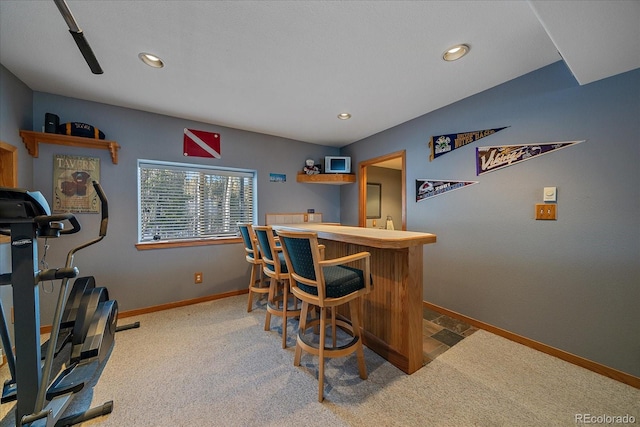 11222 Conifer Mountain Rd, Conifer, CO 80433 - indoor bar with carpet and recessed lighting