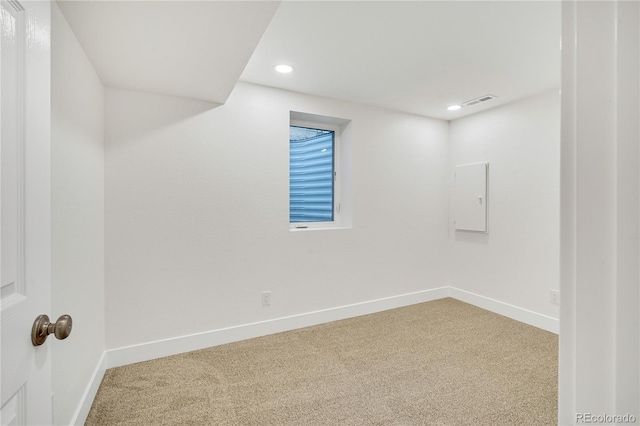 interior space with carpet flooring