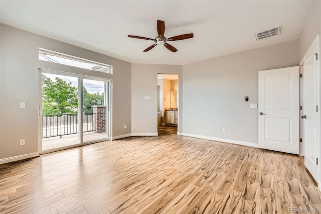 606 E Dry Creek Pl, Littleton, CO 80122 - spare room with ceiling fan and light wood-style flooring