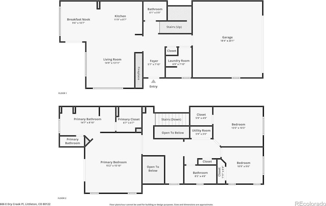 606 E Dry Creek Pl, Littleton, CO 80122 - view of floor plan / room layout
