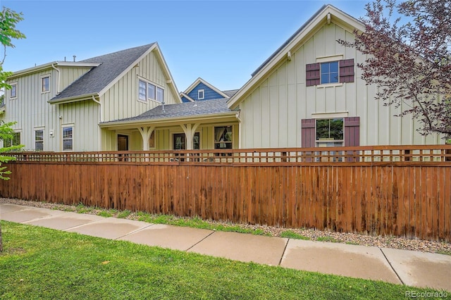10193 E 29th Ave, Denver, CO 80238 - view of front facade with board and batten siding and roof with shingles