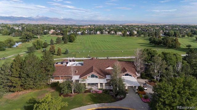 bird's eye view featuring a mountain view and a rural view