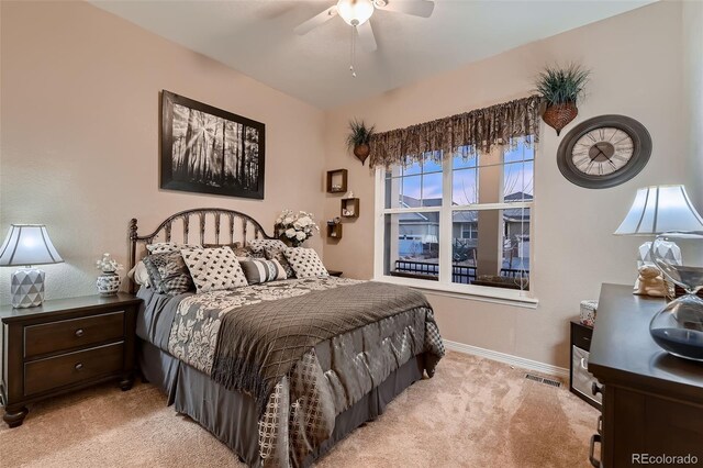 7851 E 148th Dr, Thornton, CO 80602 - carpeted bedroom featuring a ceiling fan, baseboards, and visible vents