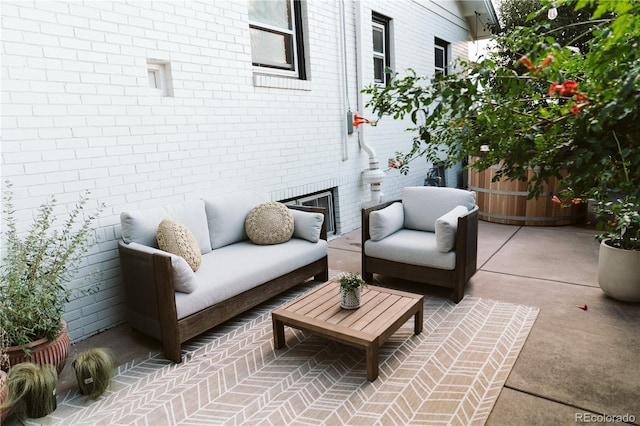 view of patio with outdoor lounge area