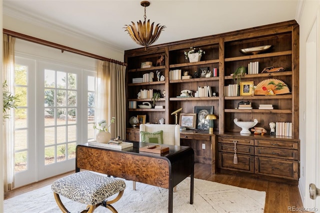 5700 S Steele St, Greenwood Village, CO 80121 - home office with healthy amount of natural light and wood finished floors