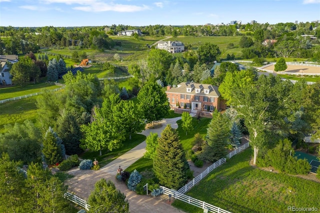 5700 S Steele St, Greenwood Village, CO 80121 - aerial overview of property's location featuring a tree filled landscape