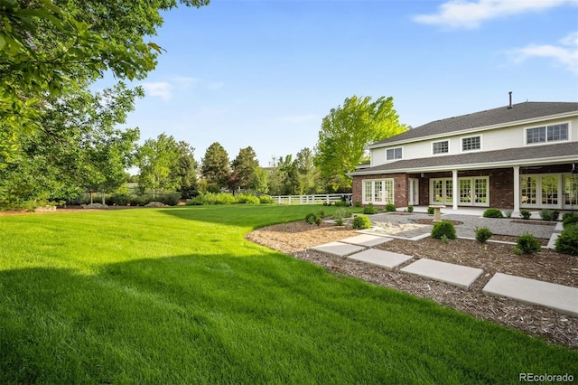 5700 S Steele St, Greenwood Village, CO 80121 - view of yard with french doors