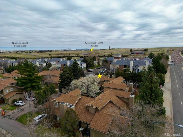 1080 S Yampa St, Aurora, CO 80017 - aerial view of property's location with nearby suburban area