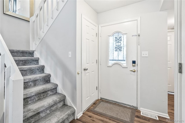 1080 S Yampa St, Aurora, CO 80017 - entryway featuring wood finished floors and stairs