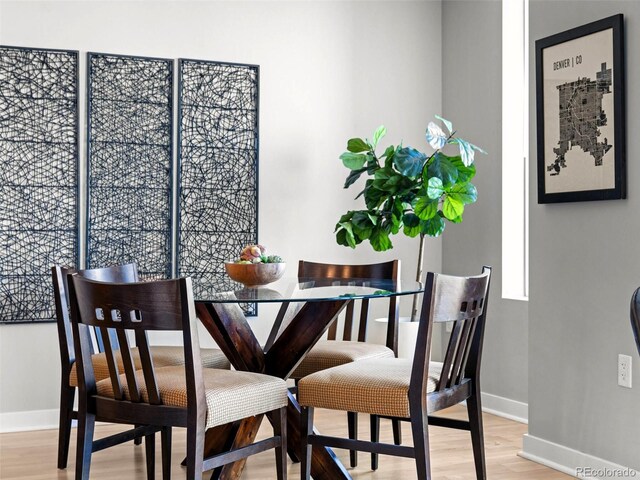 dining room featuring wood-type flooring