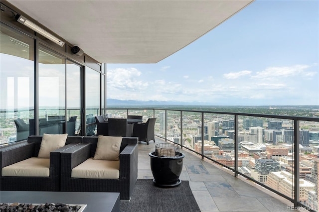 1133 14th St Unit 4150, Denver, CO 80202 - balcony with a city view and outdoor lounge area