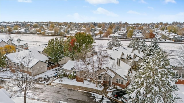 view of snowy aerial view