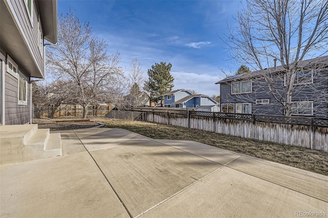 view of patio featuring a fenced backyard