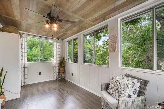 8280 Everett Way, Arvada, CO 80005 - sunroom featuring wooden ceiling, plenty of natural light, wood finished floors, and wood walls